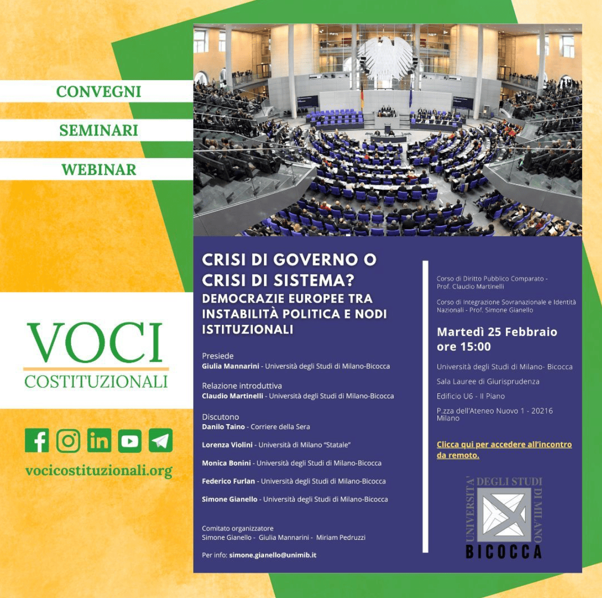 Crisi di governo o crisi di sistema? Democrazie europee tra instabilit&agrave; politica e nodi istituzionali&nbsp;